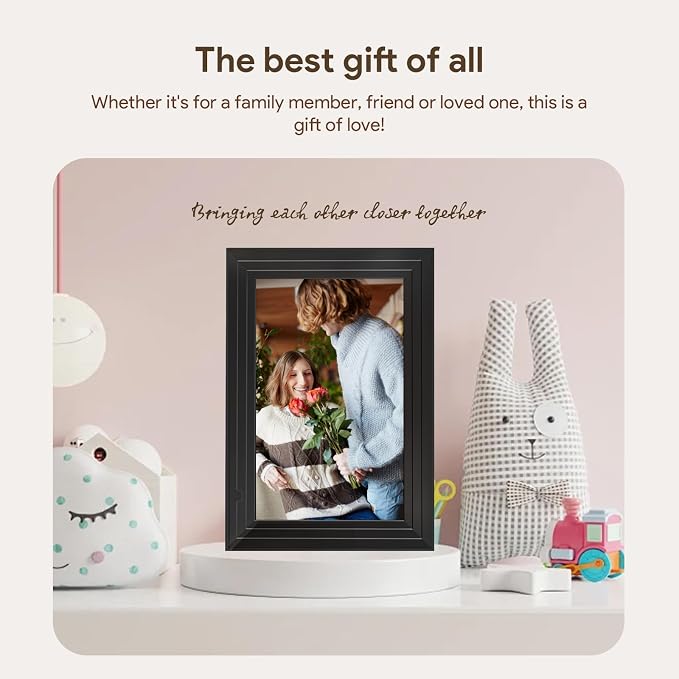 10.1 Inch WiFi Digital Picture Frame,Encrypted & Private Photo/Video Sharing,IPS Touch Screen, 16GB Invite Unlimited Family via Uhale App,Gift for Mother's Day, Parents, Grandparents