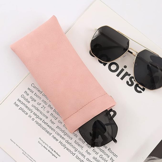 Glasses Case 4 Pack, Eyeglasses Case For Women men, PU Soft Glasses Sunglasses Case Portable Eyewear pouches