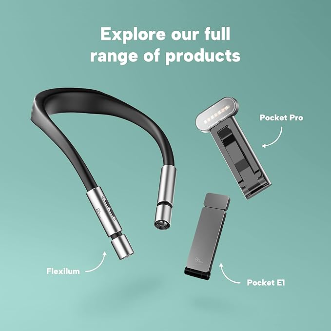 86lux Book Light, Rechargeable Reading Lights for Books in Bed, Ultralight Clip-on LED Bookmark Lamp with 3 Amber Colors & Stepless Dimming for Night Reading for Book Lovers, Kids, Light Blue