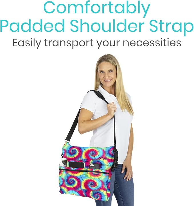 Vive XL Wheelchair Accessories Bag - Waterproof, Scratch-Resistant, Double-Stitched, Machine Washable for Adults, Seniors, 15 Colors - Storage Walker Backpack to Hang on Back