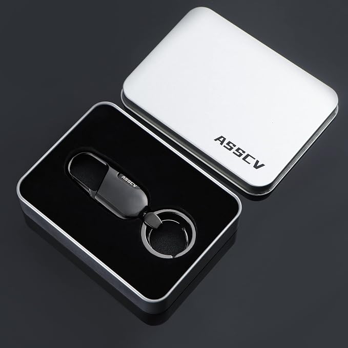 Car Keys Keychain, Heavy Duty Keychains,Car Key Fob Accessory For Men and Women,With Elegant Metal Box