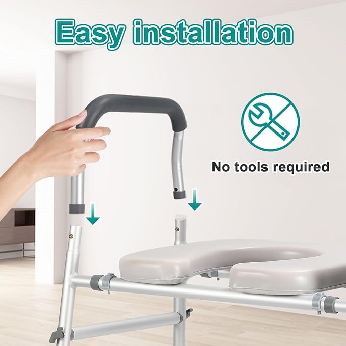 Raised Toilet Seat with Handles, Raised Toilet Seat for Seniors,Fits Most Toilets,Easy Installation for Medical,Elderly and Disabled,Raised Toilet Seat 350lbs Capacity,Elevated Toilet Seat