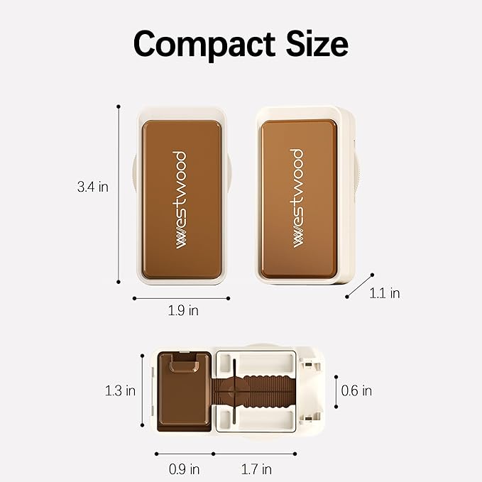 Pill Cutter Splitter for Small and Tiny Pills, 1/2 1/4 Pill Cutter for Small or Large Pills, Pill Splitter for Multiple Pills at a Time with Centering Device and Stainless Steel Blade (Brown)