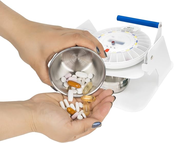 e-Pill MedTime Station Locked Automatic Pill Dispenser for Dementia, Alzheimer's & Seniors – Caregiver-Controlled Medication Management System | Helps Prevent Missed or Double Doses