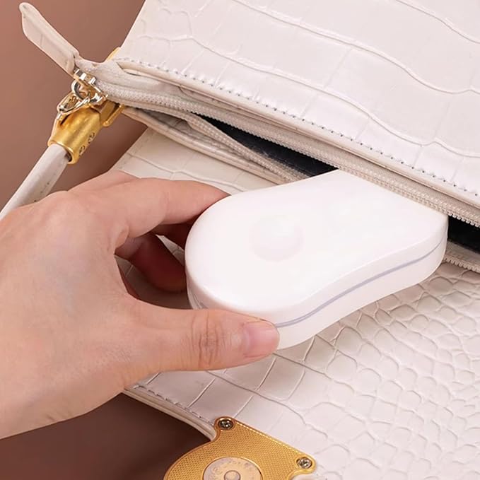 Pill Cutter Splitter for Small and Tiny Pills - Pill Cutter 1/4 - Accurately Cuts Multiple Pills - Easy Open Snap Button. Detachable V-Shaped Pad. Wrap-Around Blade Guard. Back Storage (Beige)