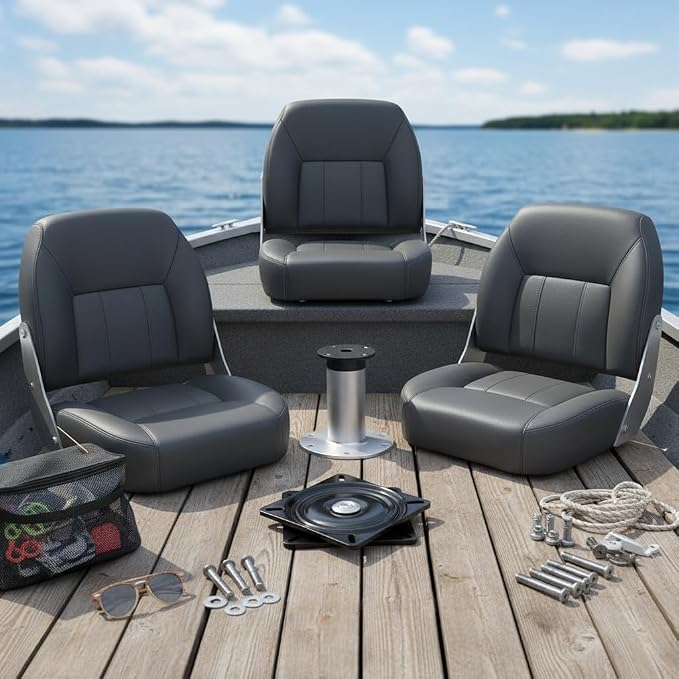 Smooth 360-Degree Boat Seat Swivel with Steel Construction(1PC) | 5 1/4" Bolt Pattern, Compact Size for Boat Seats, Bar Stools, Counter Stools.