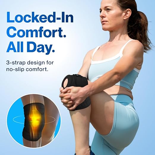 Modvel ELITE Knee Brace for Men & Women – Patella Gel Pads & Side Stabilizers for ACL, Meniscus Tear, Arthritis & Injury Recovery – Maximum Support for Running, Sports & Joint Pain Relief