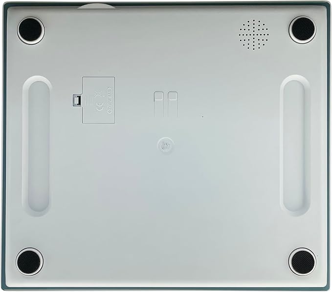 Taylor Digital Bathroom Scale for Body Weight, Extra-Wide 13x15 Slate Blue Glass Platform, Step-On Technology, Easy-Read Backlit Display, High Capacity, 5-Year Warranty