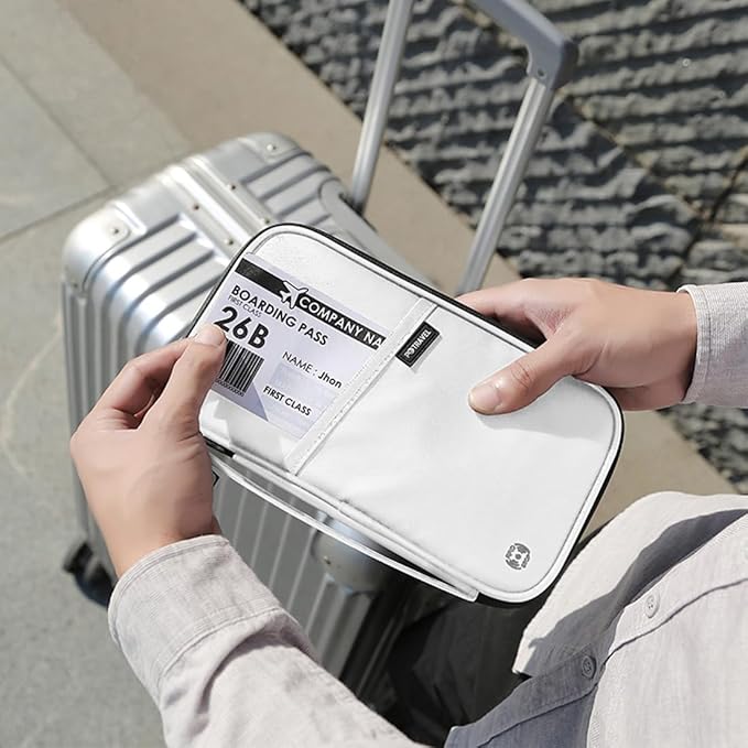 VanFn RFID Travel Passport Wallet, Family Passport Holder, Trip Document Organizer P.Travel Series