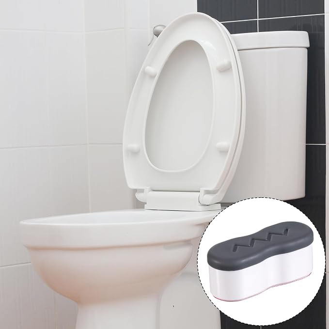 8 Pcs Bidet Height-increasing Pads Toilet Seat Riser for Bidet Universal Toilet Lid Rubber Bumpers Self Adhesive Toilets Seats Buffer Adjustable Spacers with 2 Heights Adjustment
