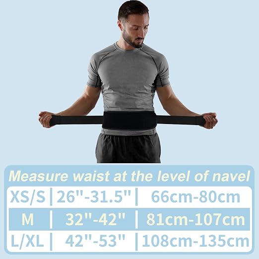 cybryeh Thin & Lightweight Back Brace for Lower Back Pain Relief โ Slim, Breathable Back Support Brace for Sciatica, Herniated Disc โ Adjustable Lumbar Support Belt for Men & Women, All Day Comfort