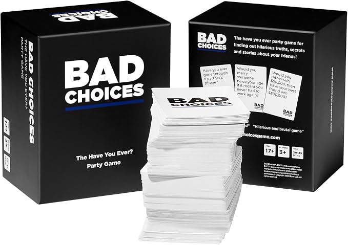 BAD CHOICES Party Game + After Dark Set – Hilarious Adult Card Game for Friends & Game Night | Funny Conversation & Icebreaker Board Game for Parties, Pregames, Social Gatherings & Fun Gift Ideas
