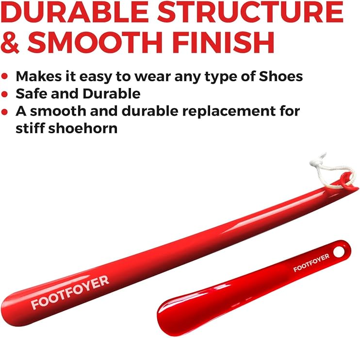 Long shoehorn that is comfortable to wear and has a handle is ideal for both men and women