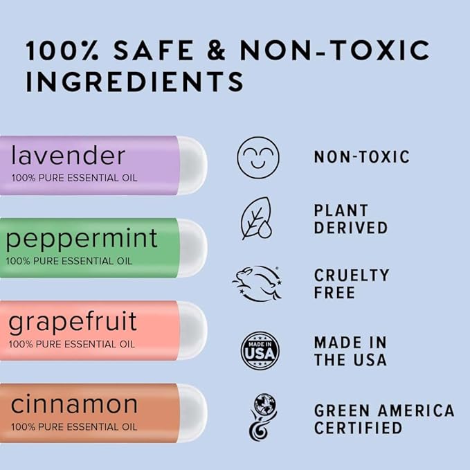 MOXĒ Smell Training Kit, Made in USA, Scent Diversification, 4 Essential Oil Fragrances, Olfactory Regeneration, Smell Expansion, Natural Therapy for Smell Loss, Includes Guidebook & Log (Phase 2)