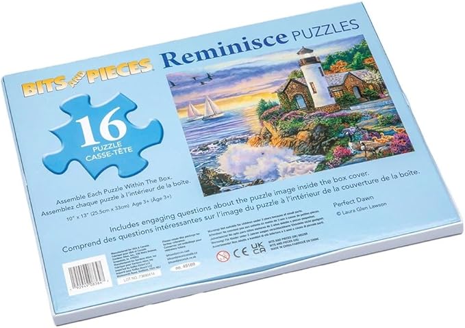 Bits and Pieces Large Piece Puzzles for Seniors, 10 in. x 13 in. Perfect Dawn Puzzle - 16 pc Extra Large Pieces Puzzles for Dementia Seniors, Alzheimer Puzzle Memory Aids for Seniors with Dementia