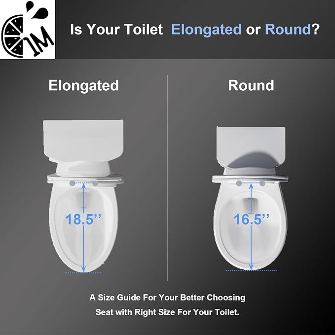 1M Family Toilet Seat, Patented Slow Close & Quick Releasing Technology, Anti-Wiggling, Easy to Install and Clean, Standard Elongated with Adult Seat Only (2 Pieces)