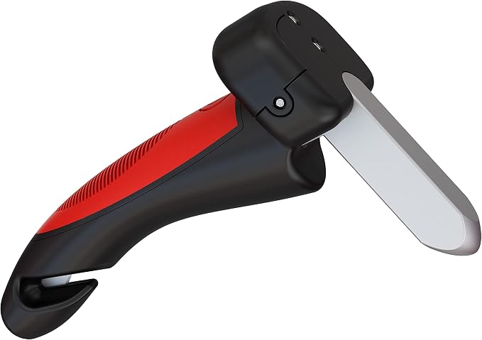 Emson Car Cane, All-in-One Car Cane Door Handle and Mobility Aid with Built in LED Flashlight, Window Breaker Seatbelt Cutter, Car Handle Assist for Elderly and Car Emergency Tool- Batteries Included