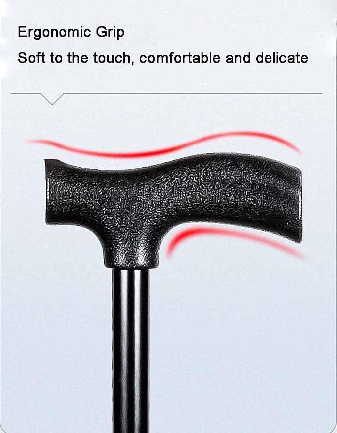 Cane Stool, Assistive Cane with Seat, Walker for The Elderly, Portable, Foldable, Suitable for Elderly, People with Reduced Mobility