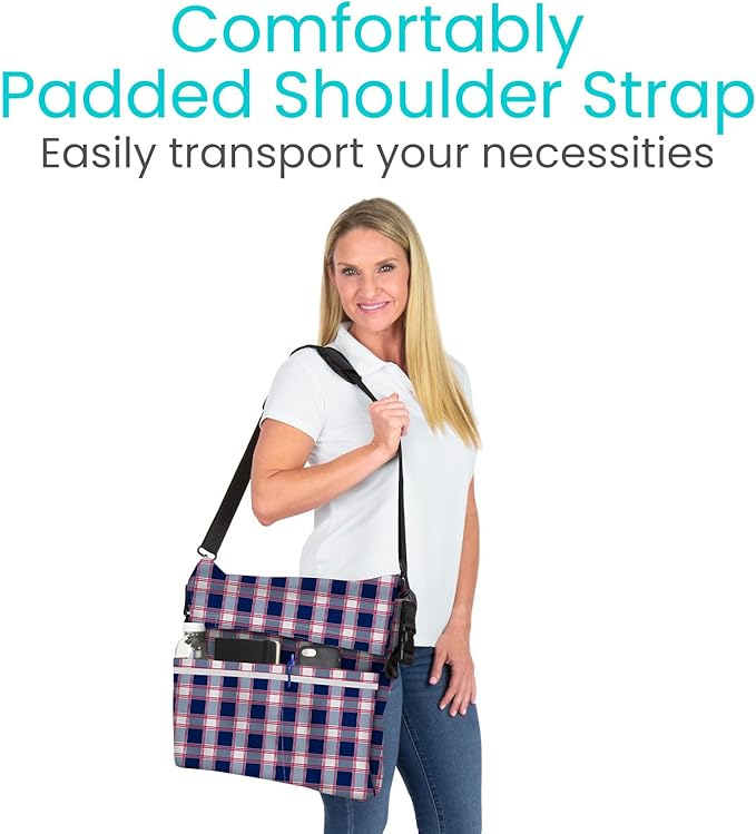 Vive XL Wheelchair Bag - Waterproof, Scratch-Resistant, Double-Stitched, Machine Washable Accessory for Adults, Seniors, 15 Colors - Storage Walker Backpack to Hang on Back of Wheel Chair