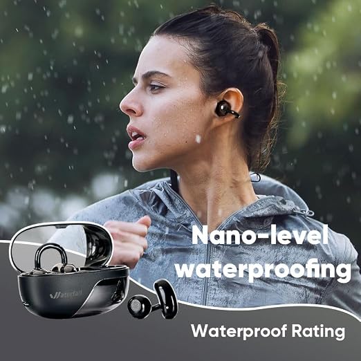 Waterfall Bead OTC Hearing Aids for Seniors & Adults, Invisible Clip-On, Non-Blocking Ear Canal, Open-Ear Comfortable Fit, Clear Sound for Daily Conversations