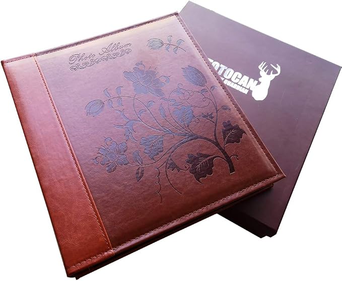 4x6 Photo Album 600 Pockets, Extra Large Capacity Picture Album with Vintage Leather Cover, Family, Baby, Wedding Album (Red Brown)