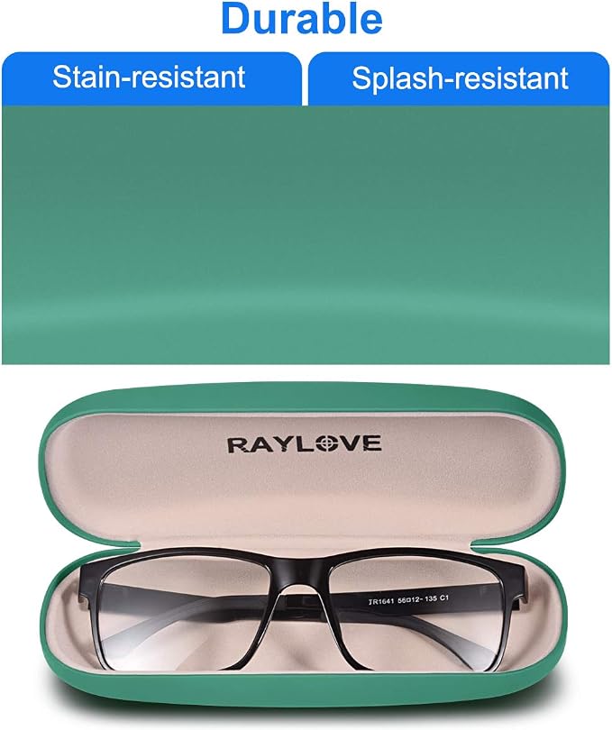 RayLove Unisex Hard Shell Eyeglasses Cases, Protective Case For Glasses