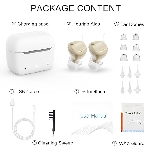 Not Amplifier True Hearing Aids for Seniors Invisible Rechargeable with Hearing Loss 11 Channel Noise Cancelling Small Discreet In Ear Easy to Use Comfort Fit