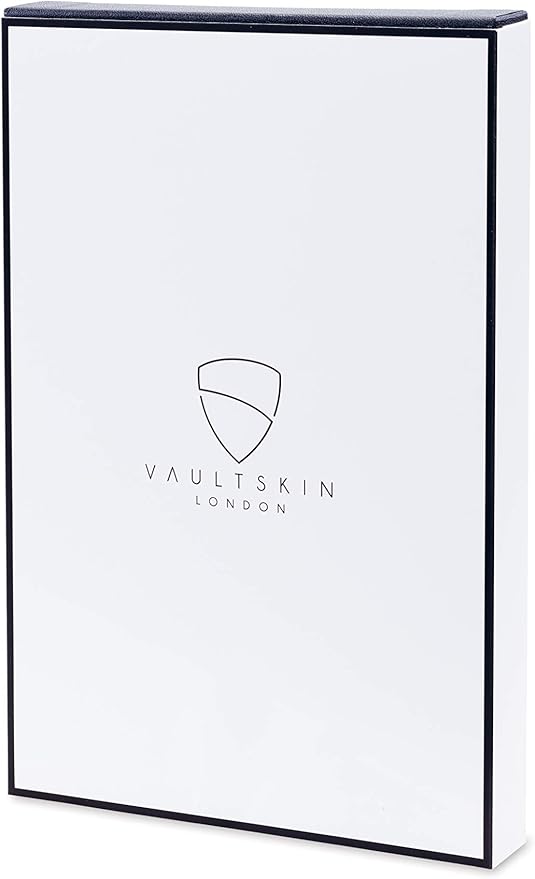 Vaultskin KENSINGTON Passport Holder for Travel, RFID Wallet (Red) | Slim genuine leather book cover, small case for men and women, inner sleeve, cards, cash, scan blocking protection, gift box