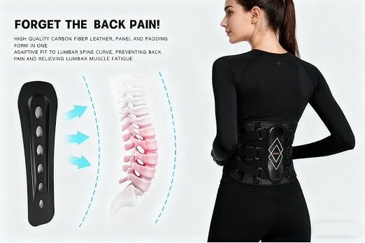 Back Brace for Lower Back Pain Women Men - 10x Maximum Compression and Adjustable - Lumbar Support Belt with 3D Pad - Ergonomic and Breathable 3D Material - for Herniated Disc,Sciatica