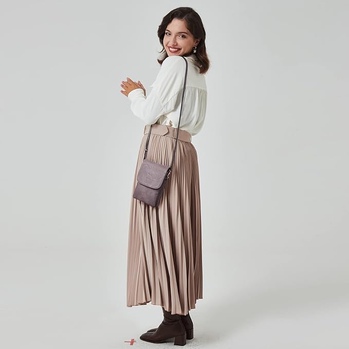 BOSTANTEN Small Crossbody Bag for Women Designer Cell Phone Purse | Vegan Leather, Multiple Pockets, Card Slots, Compact Size for Phone, Cards and Keys, Daily Travel Shopping Use