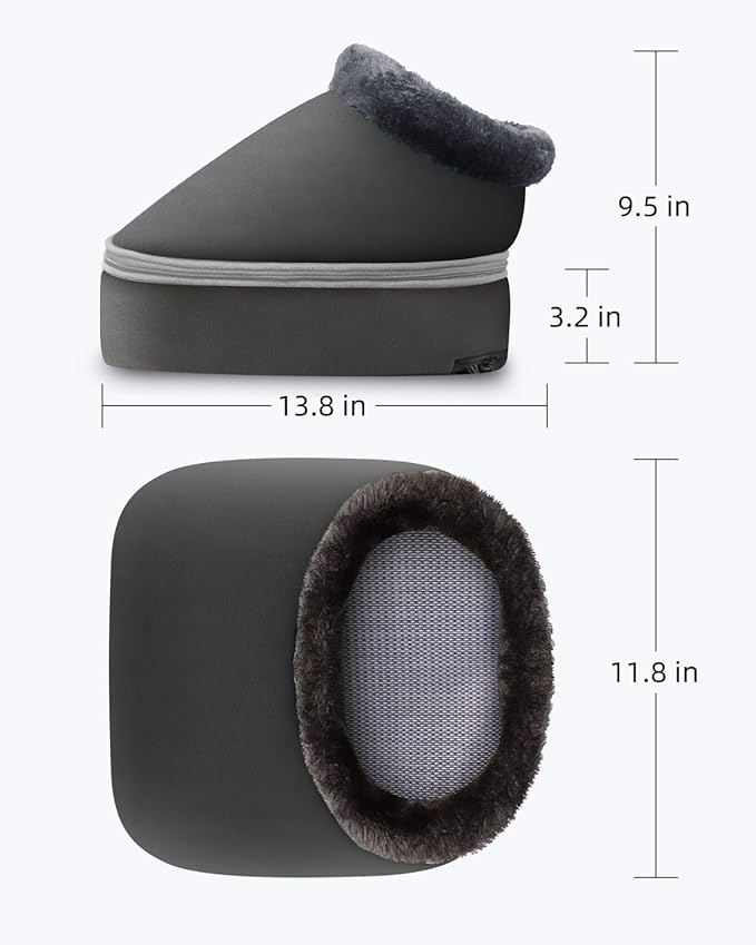 CooCoCo Shiatsu Foot Massager with Heat - Christmas Gifts for Men, Kneading Feet Massager Machine Cushion or Foot Warmer, Massagers for Back and Foot Relief