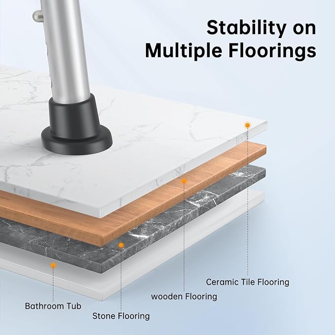Heavy Duty Shower Chair for Inside Shower, 500 lbs Adjustable Shower Stool with Anti-Slip Suction Feet, Bathroom Bench Seat for Elderly and Adults, 3-Min Quick Assembly