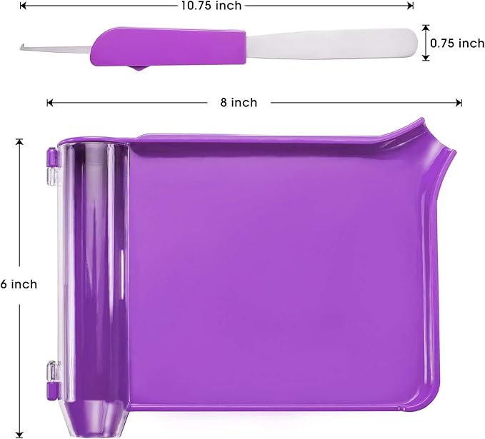 Medarchitect Right Hand Pill Counting Tray with Spatula (Purple)