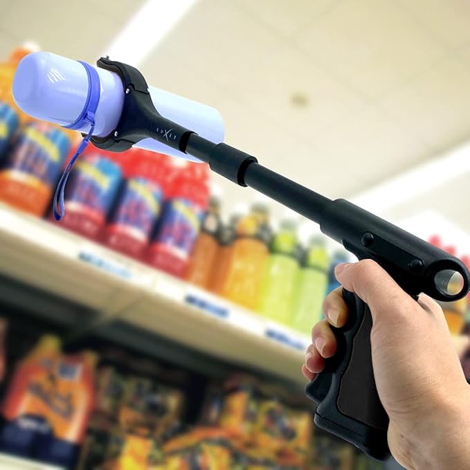 Grabber Tool 19" Aluminum Magnetic Claw, Rotating Lightweight Foldable Reacher Grabber Pickup Tool, Gripper Grabbers for Elderly Grab it Reaching Tool Trash Picker Grabber, Black, by Luxet