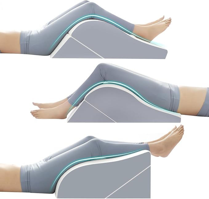 Simpledad 2PCS Leg Elevation Wedge Pillows for Sleeping, Leg Wedge Pillow After Knee Replacement Post Surgery, Leg Wedges for Elevation for Swelling, Circulation, Adjustable 3-in-1 Height
