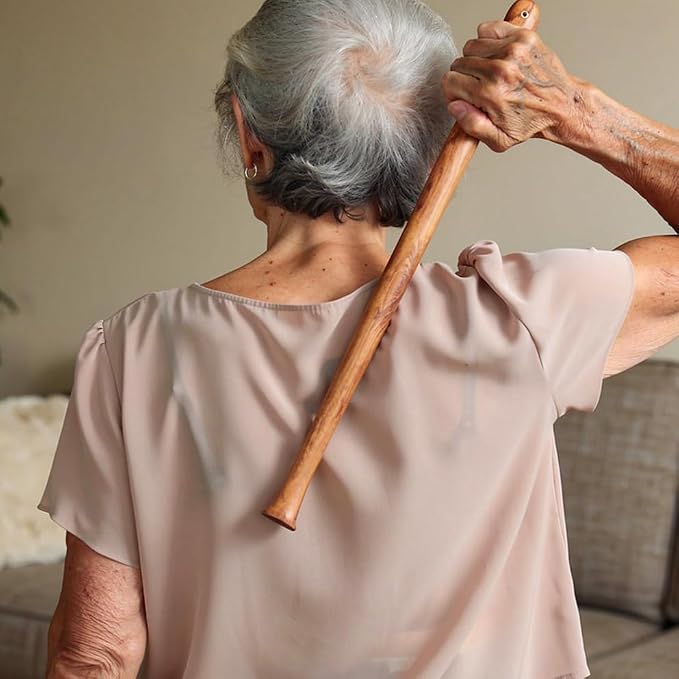Tomorotec Wooden Back Scratcher 17 Inch Long Handle for Men Women Yellow | Thicken Extended Rosewood Handcrafted Itch Relief Body Massager for Elderly Seniors Dad Mom Christmas Stocking Stuffer