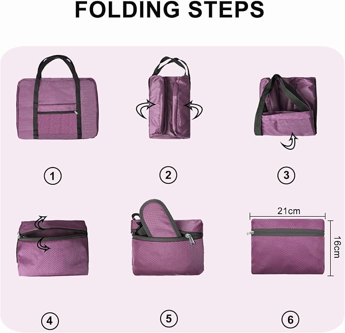 For Spirit Airlines Personal Item Bag 18x14x8 Foldable Carry on Bags for Airplanes Travel Duffel Bags for Women and Men
