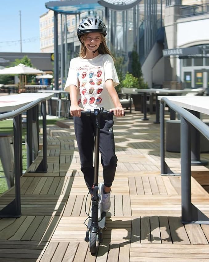 Hiboy S2 Lite Electric Scooter - 6.5" Solid Tires - Up to 10.6 Miles Long-Range & 13 MPH Portable Folding Commuting Kick-Start Boost Scooter for Teens