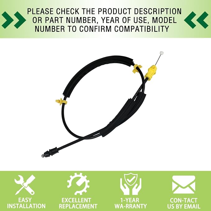 924-367 31" Inside Door Handle Latch Release Cable Compatible with 2007-2014 Chevy Silverado Tahoe GMC Sierra Yukon Escalade Replaces 22862026 22862027 15896623 15896624