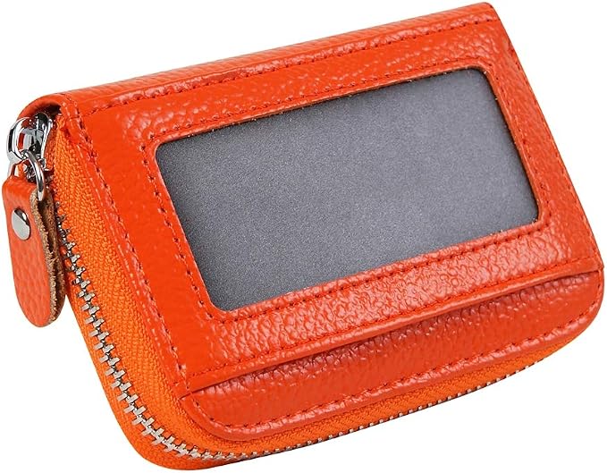 Women's RFID Blocking 12 Slots Credit Card Holder Leather Accordion Wallet