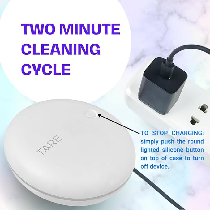 UVC Retainer Case, TARE Case, Compatible with Invisalign, UVC Mouth Guard Case, Dental Braces Case Slim Battery Powered, Aligner, Mouth Guard Case (White)