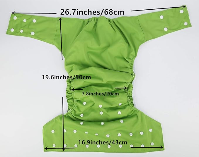Teen Adult Cloth Diaper Nappy Reusable Washable for Disability Men (Black)