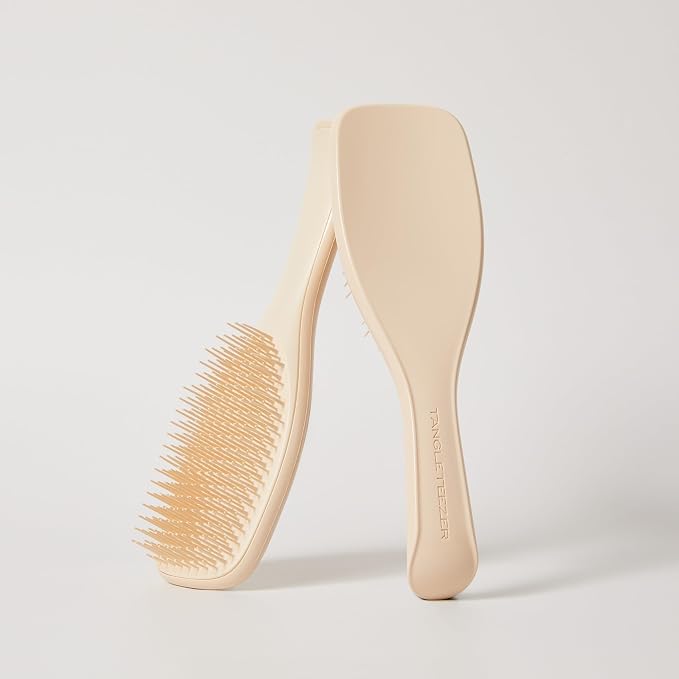 Tangle Teezer Ultimate Detangler Brush, Straight to Wavy, Cappuccino | Patented two-tier, regular-flex teeth reduce breakage & split ends on wet or dry hair; Shower-friendly hairbrush for all ages