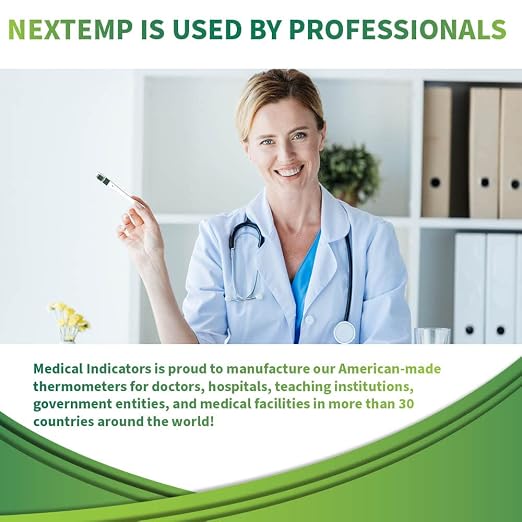 Disposable Thermometer (100-Pack, Celsius) — Oral Thermometer for Adults, Single Use, Battery Free, Hygienic, Accurate Readings in 1 Minute, for Home, Clinic & Travel