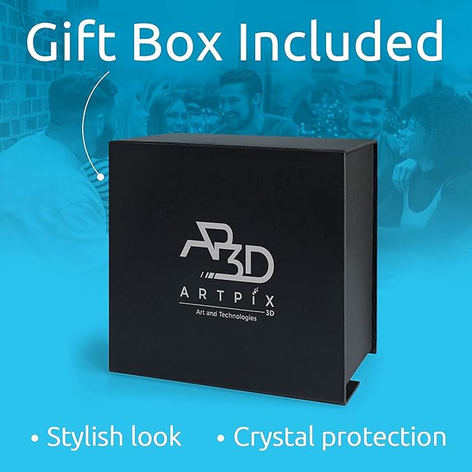 ArtPix 3D Crystal Photo, Personalized Gifts for Father, Dad, Men, Him, Husband, Grandpa, Great Customized Gift With Your Own Photo for Mom, Wife, Women, Custom Glass 3D Laser Etched Picture Frame