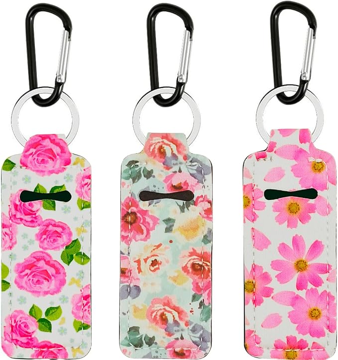 Chapstick Holder Key Chain Lipstick Holder Lip Balm Holder Keychain | Stocking Stuffers Gift, Compatible with Chapstick, Lip Balm and Lipstick, Bag Charm Accessories, Gifts for Women Friend