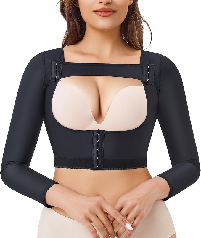 LANCS Women Upper Arm Shaper Post Surgical Compression Sleeves Slimmer Tops | Posture Corrector Vest Shapewear