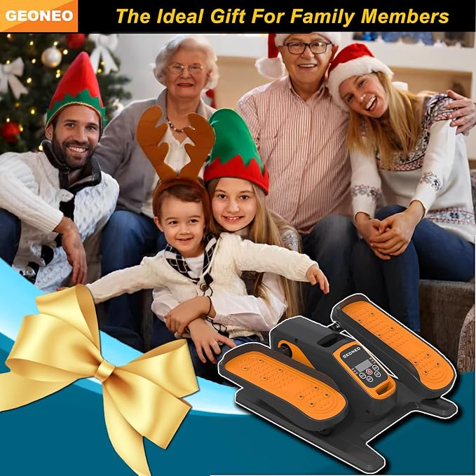 Under Desk Elliptical Machine, Electric Elliptical Exerciser for Senior, Quiet & Small Electric Seated Pedal Exerciser for Home with Monitor, Remote Control & 12 Adjustable Speeds