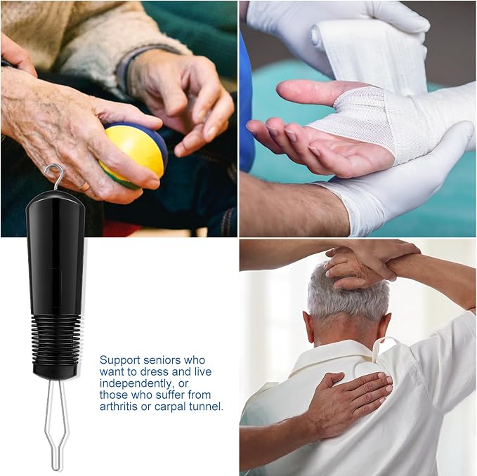 Mobestech 3pcs Button Threader Dressing Aid Hand Buttons Button Helper Tool Button Hook for Clothes One Hand Button Helper Button Shirts Aid Mouthparts Elder Plastic Zipper