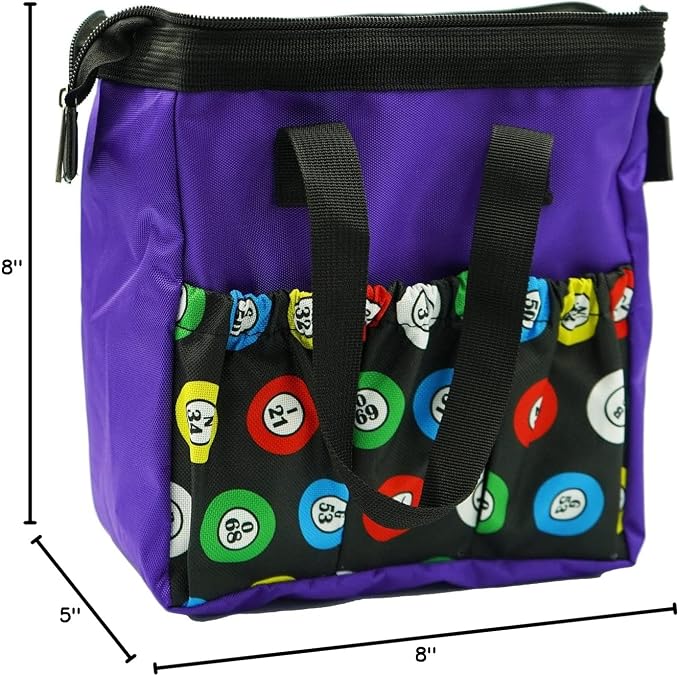 Yuanhe Bingo Dauber Bags with 6 Pockets Purple Bingo Tote Bag …